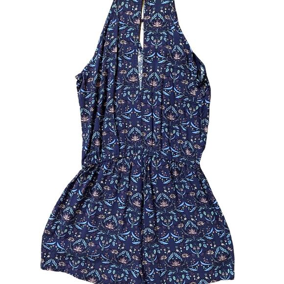 Aeropostale Blue Floral Jumpsuit with Elastic Waist XS - Picture 3 of 6